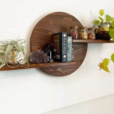 Estante de pantalla de cristal de planta para pantalla de sala de estar