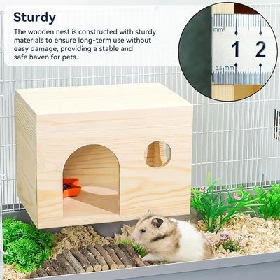 Escondido de animales pequeños de madera con patrón sólido a un costo asequible