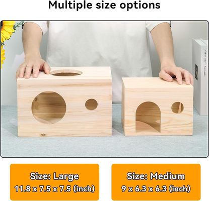 Escondido de animales pequeños de madera con patrón sólido a un costo asequible