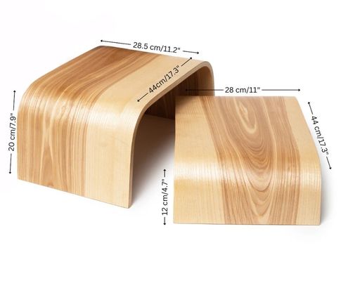 Taburete portátil de madera para niños Logotipo personalizado Dos escaleras escalonadas para la cocina