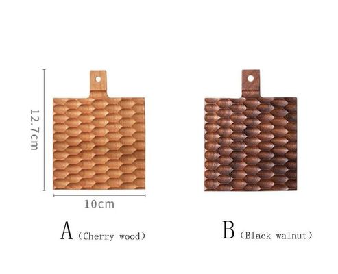 Madera sólida creativa de aislamiento de alfombra para la madera de cerezo anti-escaldado soporte de taza de café