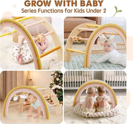 Gimnasio de juegos de madera unisex para bebés de 0 a 5 meses según su solicitud juguetes de madera para bebés de Tiny Land
