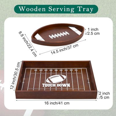 Fútbol Fiesta de cumpleaños Platos de madera Platos ovalados en forma de madera para el hogar Hotel Restaurante