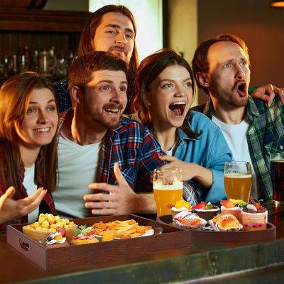 Fútbol Fiesta de cumpleaños Platos de madera Platos ovalados en forma de madera para el hogar Hotel Restaurante
