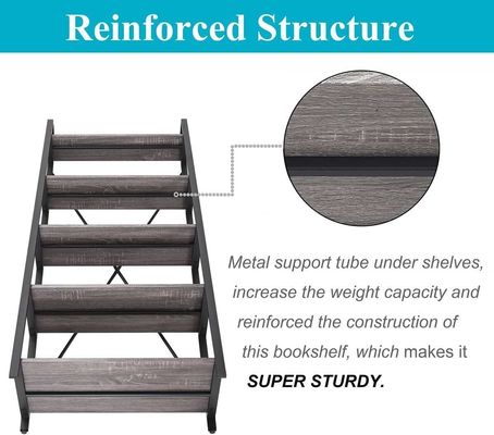 5 niveles de madera de pino escalera de color de metal librería moderna personalizada librerías de madera antiguas