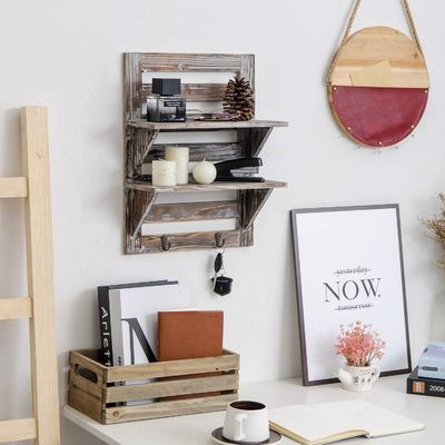 Muebles de sala de estar modernos Estantes montados en la pared de madera Logotipo personalizado en gran cantidad