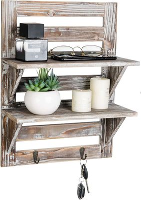 Muebles de sala de estar modernos Estantes montados en la pared de madera Logotipo personalizado en gran cantidad