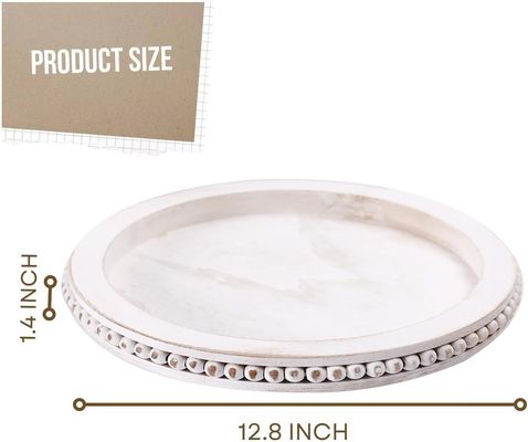 Envases de madera con diseño en blanco y con cuentas