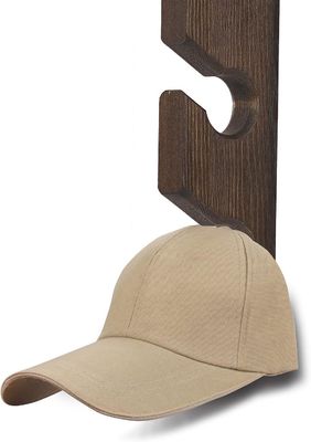 Capa de béisbol de madera montada en la pared para exhibición y almacenamiento con impresión en pantalla de seda