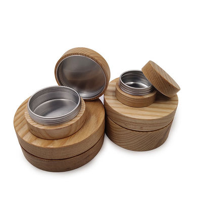 Jarrón de crema de madera saludable para cosméticos de protector solar natural y ecológico