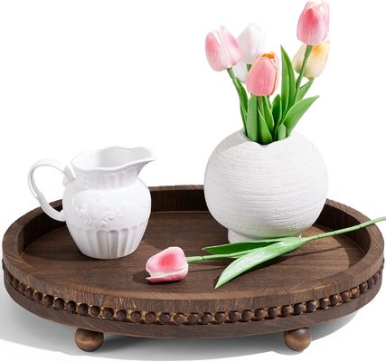 Diseños personalizados bandeja decorativa de madera para cocina y mesa de comedor en estilo rústico