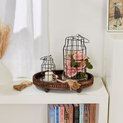 Diseños personalizados bandeja decorativa de madera para cocina y mesa de comedor en estilo rústico