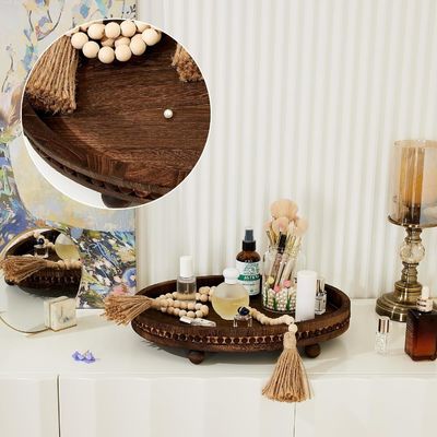 Diseños personalizados bandeja decorativa de madera para cocina y mesa de comedor en estilo rústico