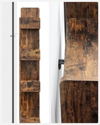 Estante de libros en forma de árbol de madera maciza con 13 estanterías de almacenamiento 9.8D x 33.9W x 55.1H pulgadas