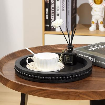bandeja decorativa de madera para mesa de café y centro de la granja