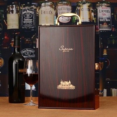 Juguete industrial de bambú botella de vino única estuche de regalo de madera con 4 herramientas esenciales
