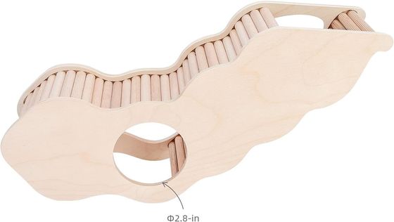 Muestra Casa de hámster de madera gratuita con escalera de escalada y túnel de miradas secreto