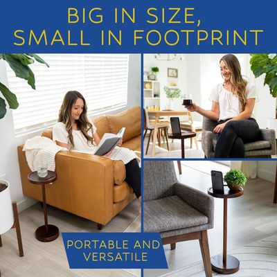 Tabla de café específica Tabla de bebida de madera moderna con montaje telefónico y tamaño redondo pequeño