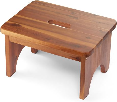 202405 Taburete portátil de escalón de madera de uso pesado sin resbalones y conveniente para adultos