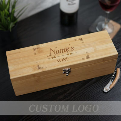 Tipo de madera MDF de lujo pintura de vino rojo horneado caja de regalo de madera con asas y tapa de acrílico