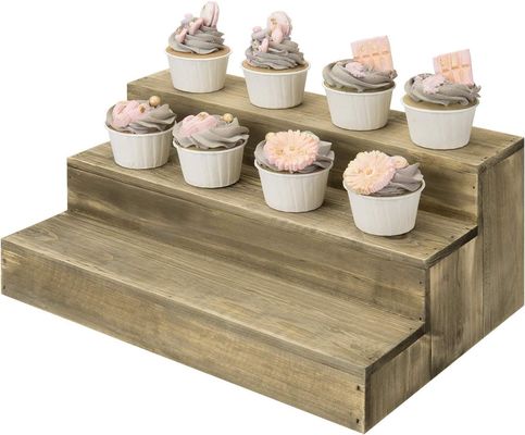 Orden de OEM aceptable de madera postre Stand Cupcake Riser Display para ocasiones especiales