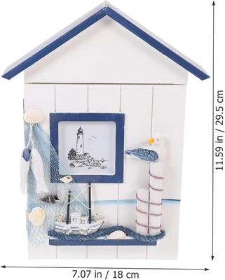 Montador de pared náutica de madera colgante decorativo portador de llaves hecho a mano para edificios de oficinas