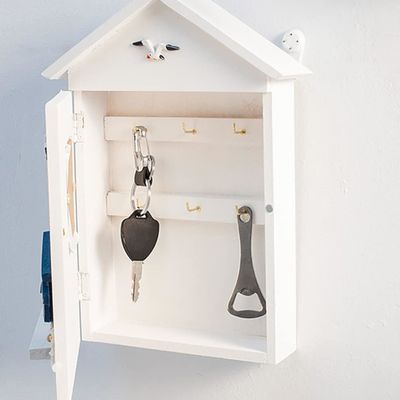 Montador de pared náutica de madera colgante decorativo portador de llaves hecho a mano para edificios de oficinas