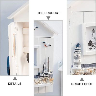 Montador de pared náutica de madera colgante decorativo portador de llaves hecho a mano para edificios de oficinas