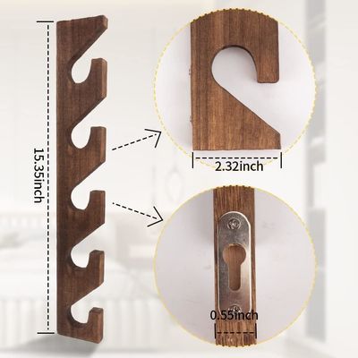 Organizador de sombreros de madera montado en la pared para gorras