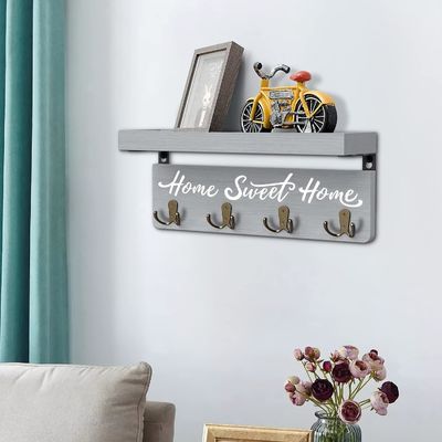 Forma personalizada Portador de llaves de madera montado en la pared colgador de llaves organizar su colección de llaves