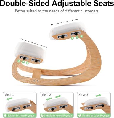 Tiendas de regalos Mejora tu postura con un asiento en ángulo silla mecedora ergonómica de madera
