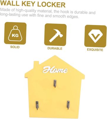 Entrada Portacorreo y porta llaves de cuarto de lodo con clavijas de madera en color de madera natural