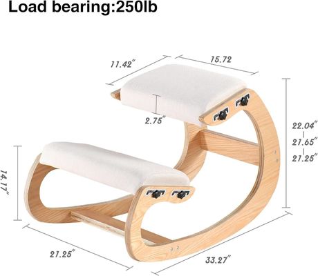 Tiendas de regalos Mejora tu postura con un asiento en ángulo silla mecedora ergonómica de madera