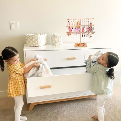 Decoración de estantería de pared de madera 3 capas de cabeza para bebés