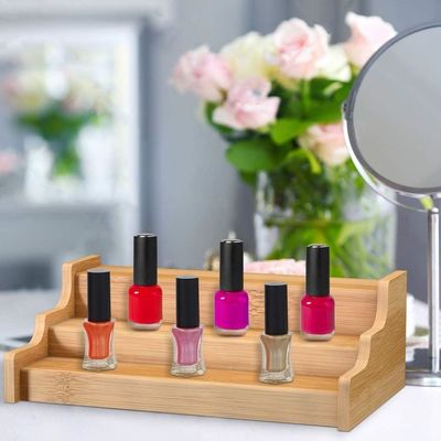 3 Nivel de bambú Estante de expansión de exhibición paquete de regalo gabinete de cocina organizador OEM / ODM