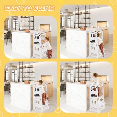 Muebles de la sala de estar Niños Cocina Paso taburete para el aprendizaje Torre de pie