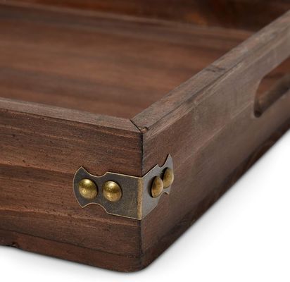 Bloques de corte Servicio personalizado 18.5 X 12 pulgadas Gran sofá rústico de café y sofá servir bandeja para alimentos