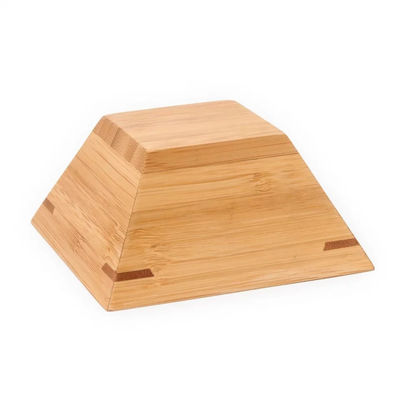Set de cuencos de ensalada de madera con cuencos cuadrados de bambú natural y organizador de frutas secas