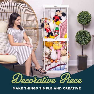 Almacenamiento de bolas Organizador de jaulas de animales de zoológico Diseño funcional para porta juguetes de peluche rellenos