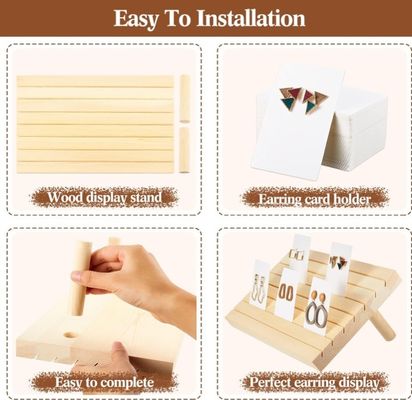 Portador de pendientes multifunción para exhibición y almacenamiento organizado de joyas