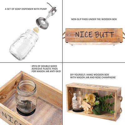 Envases para alimentos de madera industriales para almacenamiento de pan, frutas y decoración del hogar hechos a mano