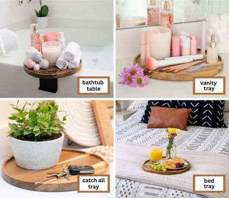 Logotipo personalizado Tray de sofá de acacia para ecológico Sofá de madera ajustable Arm Table