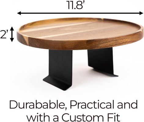 Logotipo personalizado Tray de sofá de acacia para ecológico Sofá de madera ajustable Arm Table