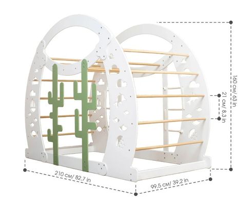 Montessori cama de escalada con pared de escalada diseño moderno niños juegan marco de cama por OEM