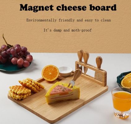 Muestra gratuita Junta de queso de bambú y cuchillo para cortar charcutería