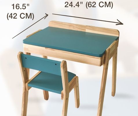 Set de dormitorio de niños de alta cantidad de madera escritorio y sillas para niños para muebles Montessori