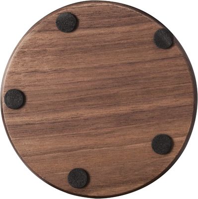 El soporte para tazas 4 pulgadas de bambú natural de madera ecológica con soporte de metal