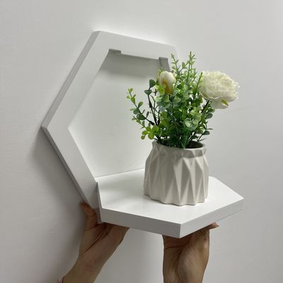 PANEL ahorrador de espacio Estante de madera para exhibir flores y organizar artículos para el hogar