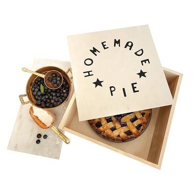 Vitalucks Embalaje personalizado de tarta de manzana Caja de madera ecológica para regalos especiales