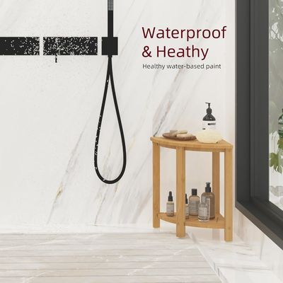 NO Baño de bambú plegado Baño de bambú con estante El elemento esencial del baño